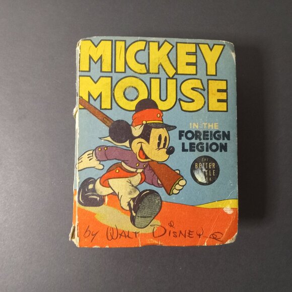 Disney MICKEY MOUSE IN THE FOREIGN LEGION #1428 VG, Big Little Books 1940 - Picture 16 of 16